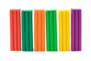 Image showing colorful plasticine bricks