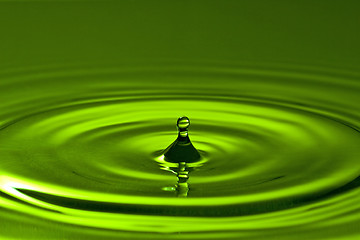 Image showing  green clean water splash