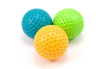 Image showing three colored plastic balls