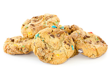 Image showing pile of chocolate chip cookies