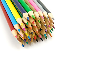 Image showing bunch of colored pencils