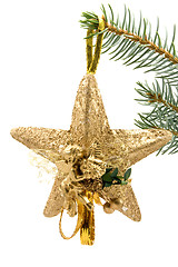 Image showing christmas star with angel