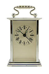 Image showing old analogue clock on white background