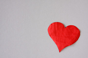 Image showing Crumpled red paper heart