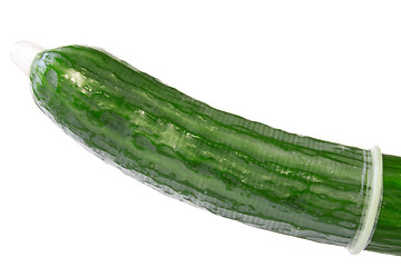 Image showing Cucumber in a condom