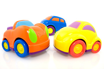 Image showing vivid multicolored cars