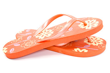 Image showing red flip flops