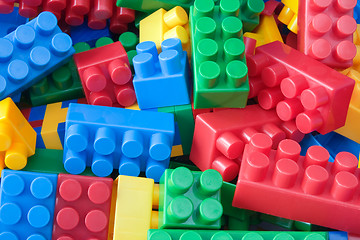 Image showing various colorful plastic bricks
