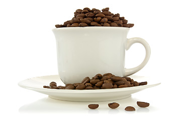Image showing cup full of coffee beans 
