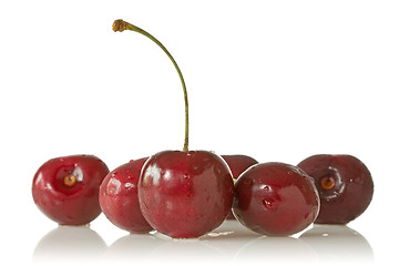 Image showing ripe juicy cherries 