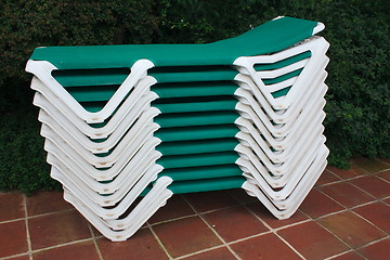 Image showing sun loungers