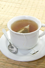 Image showing cup of green tea