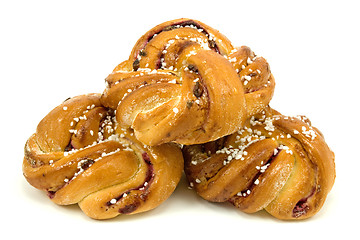 Image showing three fresh buns