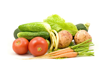 Image showing vegetables  on a white background