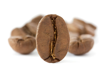 Image showing close-up of roasted coffee beans