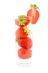 Image showing strawberries in a glass