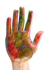 Image showing hand painted with watercolour paint