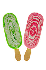 Image showing two fruity ice cream