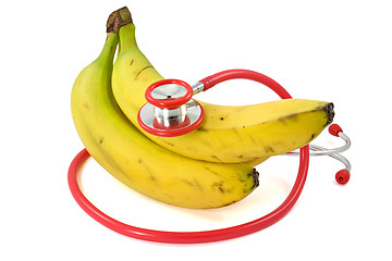 Image showing Bananas and Stethoscope