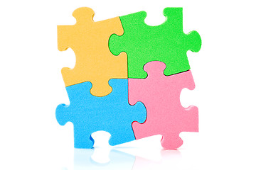Image showing Colorful jigzaw puzzle