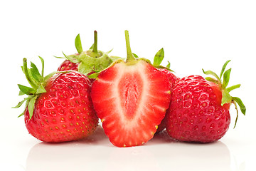 Image showing red fresh strawberries