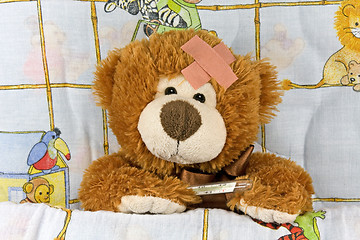 Image showing ill brown Teddy-bear