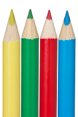 Image showing yellow,green,red and blue pencil 