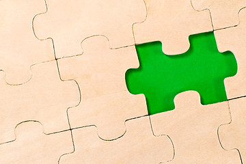 Image showing green missed piece