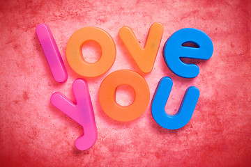 Image showing love you