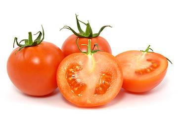 Image showing fresh tomatos over a white background