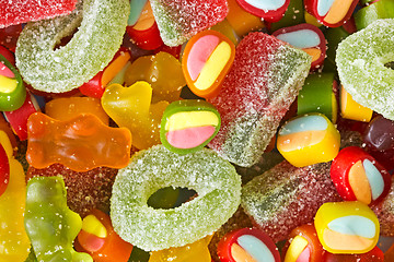 Image showing assortment of colorful jelly sweets