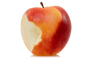 Image showing bitten red apple