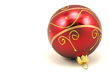 Image showing red christmas bauble 