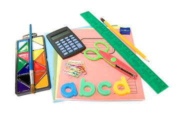 Image showing collection of school stuff