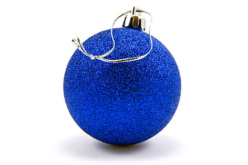 Image showing blue christmas bauble