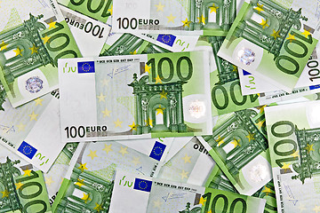 Image showing banknotes of euro currency
