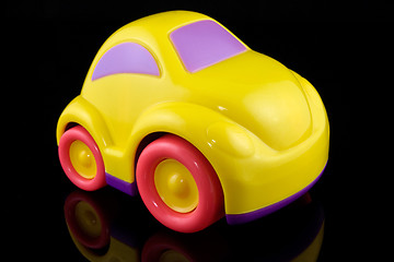 Image showing yellow plastic car