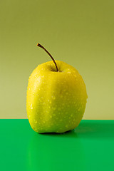 Image showing apple on green background