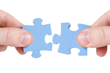 Image showing connecting different pieces of puzzle