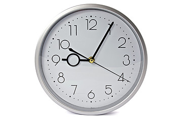 Image showing silver wall clock 