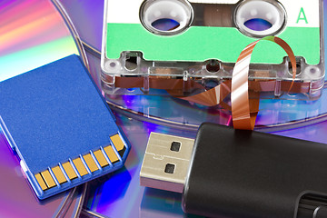 Image showing old and new media storage