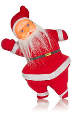 Image showing  Santa Claus dancing on white background