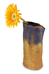 Image showing vase with yellow gerbera 