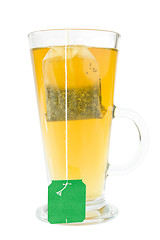 Image showing Glass  of green tea 