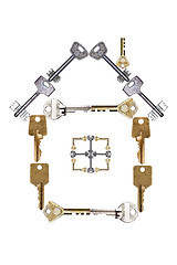 Image showing house icon made from keys