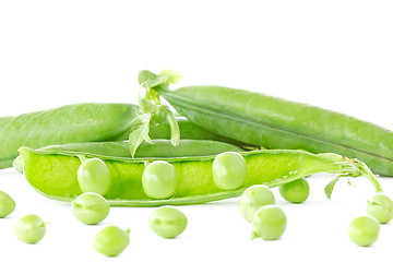 Image showing peas  over a white background