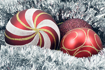 Image showing Christmas balls and garland
