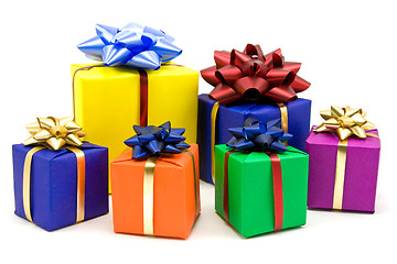 Image showing  gift boxes isolated on white background