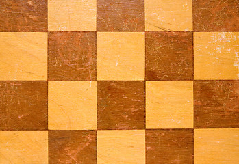 Image showing wooden checkers board table