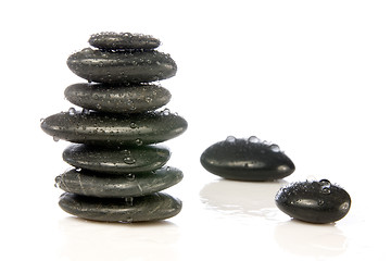 Image showing wet zen stones